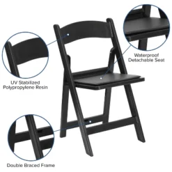 Flash Furniture Hercules™ Folding Chair - Resin– 4 Pack 1000LB Weight Capacity Event Chair -Flash Furniture GUEST bc35e58b ecd6 4233 8834 8c949f034328