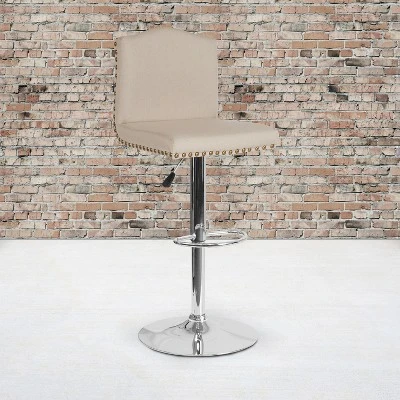 Flash Furniture Bellagio Contemporary Adjustable Height Crown Back Barstool With Accent Nail Trim 15 Flash Furniture Bellagio Contemporary Adjustable Height Crown Back Barstool With Accent Nail Trim - Image 13