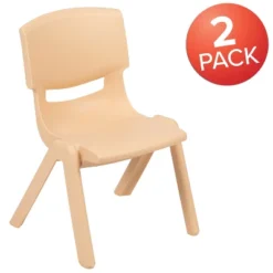 Flash Furniture 2 Pack Plastic Stackable School Chair With 12" Seat Height -Flash Furniture GUEST bc95c98c 340e 447b bc1a 68295a907c9a