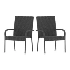 Flash Furniture Maxim Indoor/Outdoor Wicker Dining Chairs With Fade & Weather-Resistant Steel Frames For Patio And Deck 27 Flash Furniture Maxim Indoor/Outdoor Wicker Dining Chairs With Fade & Weather-Resistant Steel Frames For Patio And Deck -Flash Furniture GUEST bcb9f145 2121 4e5e 84c2 6492c9091b23