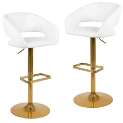 Flash Furniture Contemporary Vinyl Adjustable Height Barstool With Rounded Mid-Back, Set Of 2 27 Flash Furniture Contemporary Vinyl Adjustable Height Barstool With Rounded Mid-Back, Set Of 2 -Flash Furniture GUEST bcbe5d9e e2ac 46bc 82aa d5e765232e60