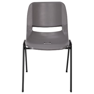 Flash Furniture HERCULES Series 661 Lb. Capacity Gray Ergonomic Shell Stack Chair With Black Frame And 16'' Seat Height, Set Of 5 12 Flash Furniture HERCULES Series 661 Lb. Capacity Gray Ergonomic Shell Stack Chair With Black Frame And 16'' Seat Height, Set Of 5 - Image 10