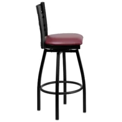 Flash Furniture Black ''X'' Back Swivel Metal Barstool -Flash Furniture GUEST bd414b72 7e04 494d 9707 3cd29734de02
