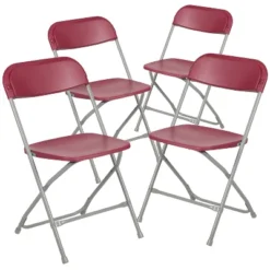 Flash Furniture Hercules™ Series Plastic Folding Chair - 4 Pack 650LB Weight Capacity -Flash Furniture GUEST bdbac361 1b28 49d5 a539 7b96cd397e5f
