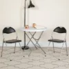 Flash Furniture 4 Pack HERCULES Series Black Vinyl Metal Folding Chair With Carrying Handle -Flash Furniture GUEST bddda46f d94d 4d5b 8338 6a9dd8c34599