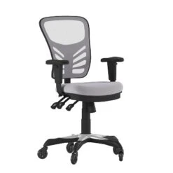Flash Furniture Nicholas Mid-Back Multifunction Executive Swivel Ergonomic Office Chair With Adjustable Arms And Transparent Roller Wheels -Flash Furniture GUEST bdf3508d 0888 468d a0b8 0fb21c76d752