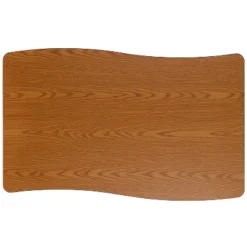 Flash Furniture 28"W X 47.5"L Rectangle Wave Flexible Collaborative Thermal Laminate Activity Table - Height Adjustable Short Legs -Flash Furniture GUEST be222eb6 3ae1 4ea6 a8d7 71464eeb9459