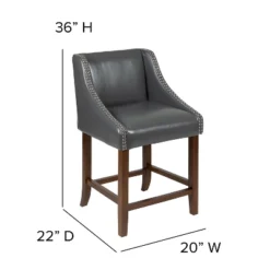 Flash Furniture Carmel Series 24" High Transitional Wood Counter Height Stool With Accent Nail Trim, Set Of 2 22 Flash Furniture Carmel Series 24" High Transitional Wood Counter Height Stool With Accent Nail Trim, Set Of 2 -Flash Furniture GUEST be6258be 5b74 4ca0 94ba e5093259015a