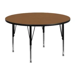 Flash Furniture 48'' Round Thermal Laminate Activity Table - Height Adjustable Short Legs -Flash Furniture GUEST bf41c4a7 daa3 468f b877 9766788fa78a