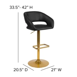 Flash Furniture Contemporary Vinyl Adjustable Height Barstool With Rounded Mid-Back, Set Of 2 19 Flash Furniture Contemporary Vinyl Adjustable Height Barstool With Rounded Mid-Back, Set Of 2 -Flash Furniture GUEST bf7ad764 7aca 47e3 bc69 7300989b1faa