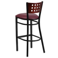 Flash Furniture Black Decorative Cutout Back Metal Restaurant Barstool -Flash Furniture GUEST bf991358 1a70 41dc 977f 4f4ab61caf7c