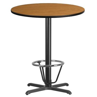 Flash Furniture 36'' Round Laminate Table Top With 30'' X 30'' Bar Height Table Base And Foot Ring 6 Flash Furniture 36'' Round Laminate Table Top With 30'' X 30'' Bar Height Table Base And Foot Ring - Image 4