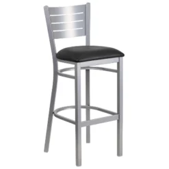 Flash Furniture Silver Slat Back Metal Restaurant Barstool -Flash Furniture GUEST c058ee0d 5540 449c b911 3f8b2124549e