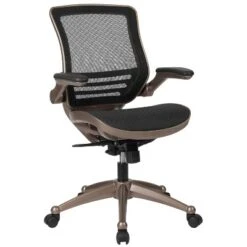 Flash Furniture Mid-Back Transparent Mesh Executive Swivel Office Chair With Flip-Up Arms -Flash Furniture GUEST c06be90c 92bb 4d39 802b 709784bd514f