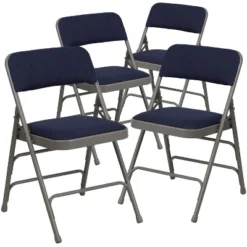 Flash Furniture 4 Pack HERCULES Series Curved Triple Braced & Double Hinged Upholstered Metal Folding Chair 30 Flash Furniture 4 Pack HERCULES Series Curved Triple Braced & Double Hinged Upholstered Metal Folding Chair -Flash Furniture GUEST c09d61fd 7e21 4d0c 8c50 869b626b429a