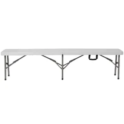 Flash Furniture 11''W X 72"L Bi-Fold Granite White Folding Bench With Carrying Handle -Flash Furniture GUEST c0edc824 eafb 485b ac44 82529908a951
