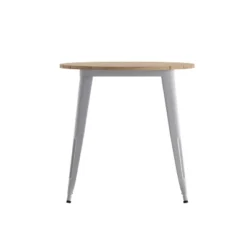 Flash Furniture Declan Commercial Grade Indoor/Outdoor Dining Table, 30" Round All Weather Poly Resin Top With Steel Base -Flash Furniture GUEST c1cf6be2 c75e 4e46 9385 e0d5b2d81ac2