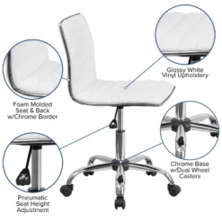 Flash Furniture 48" Wide Black Electric Height Adjustable Standing Desk With Designer Armless White Ribbed Swivel Task Office Chair 18 Flash Furniture 48" Wide Black Electric Height Adjustable Standing Desk With Designer Armless White Ribbed Swivel Task Office Chair -Flash Furniture GUEST c1e3b465 8066 4dc1 b701 baa01b5a223e