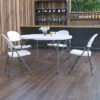Flash Furniture 4-Foot Round Bi-Fold Granite White Plastic Banquet And Event Folding Table With Carrying Handle -Flash Furniture GUEST c21e0675 40df 4c8b b54c d7e1744b0dc0