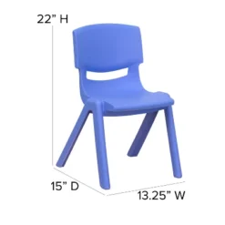 Flash Furniture 4 Pack Plastic Stackable School Chair With 12'' Seat Height -Flash Furniture GUEST c2cc4fd9 29b2 47d5 9f15 ce02a91a2e88