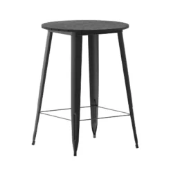 Flash Furniture Declan Commercial Indoor/Outdoor Bar Top Table, 30" Round All Weather Poly Resin Top With Steel Base -Flash Furniture GUEST c38d3844 878a 4725 94d1 da49b6970a8a