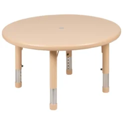 Flash Furniture 33" Round Plastic Height Adjustable Activity Table -Flash Furniture GUEST c3f3e407 d944 4c99 8aa9 cdc2737e311f