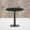 Flash Furniture 30'' Round Black Laminate Table Top With 18'' Round Table Height Base -Flash Furniture GUEST c449bc04 6ca8 40a7 939d 90a39a12fe3d