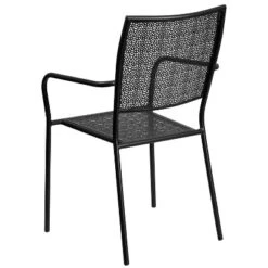 Flash Furniture Commercial Grade Indoor-Outdoor Steel Patio Arm Chair With Square Back -Flash Furniture GUEST c5b5056d 7eee 4915 86c3 d3c5d14ff302