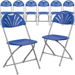 Flash Furniture 8 Pack HERCULES Series 650 Lb. Capacity Plastic Fan Back Folding Chair -Flash Furniture GUEST c652aba0 9d70 4fb4 b8f6 6415202ef5ce