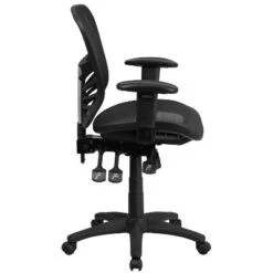 Flash Furniture Mid-Back Transparent Black Mesh Multifunction Executive Swivel Ergonomic Office Chair With Adjustable Arms -Flash Furniture GUEST c7009caf ee36 4365 9445 1ea4df118e77