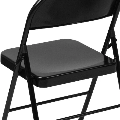 Flash Furniture 4 Pack HERCULES Series Double Braced Metal Folding Chair 8 Flash Furniture 4 Pack HERCULES Series Double Braced Metal Folding Chair - Image 6
