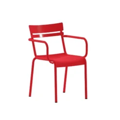 Flash Furniture Nash Commercial Grade Steel Indoor-Outdoor Stackable Chair With 2 Slats And Arms -Flash Furniture GUEST c864c4b9 c846 4c76 adc9 d4b25ee85251