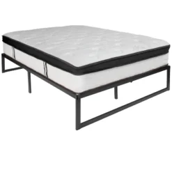 Flash Furniture 14 Inch Metal Platform Bed Frame With 12 Inch Memory Foam Pocket Spring Mattress In A Box (No Box Spring Required) -Flash Furniture GUEST ca19a8b7 a123 415a a3e6 7de0609d7d83