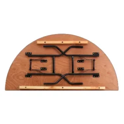 Flash Furniture 5-Foot Half-Round Wood Folding Banquet Table -Flash Furniture GUEST ca653e18 9f2f 4d86 ad3d 5c5aa015280f