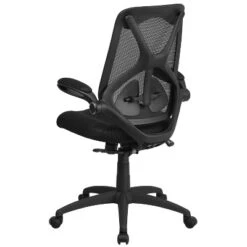 Flash Furniture High Back Black Mesh Executive Swivel Ergonomic Office Chair With Adjustable Lumbar, 2-Paddle Control And Flip-Up Arms -Flash Furniture GUEST caad54c6 9ff2 496b 82fc 4b290d97adc4