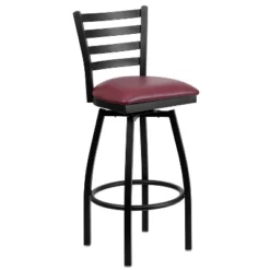 Flash Furniture Black Ladder Back Swivel Metal Barstool -Flash Furniture GUEST cbdb8f26 4a17 4721 985e e85cc822f75c