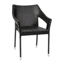 Flash Furniture Ethan Set Of 2 Commercial Grade Stacking Patio Chairs, All Weather PE Rattan Wicker Patio Dining Chairs -Flash Furniture GUEST cbe8cec9 ec63 4926 b54f d7751ecba7b4 1