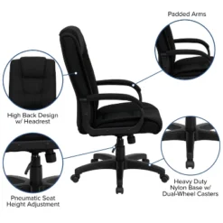 Flash Furniture High Back Multi-Line Stitch Upholstered Executive Swivel Office Chair With Arms -Flash Furniture GUEST cbf0017a 28b7 42f0 ba8b d6ec8153dc47
