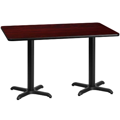 Flash Furniture 30'' X 60'' Rectangular Laminate Table Top With 22'' X 22'' Table Height Bases 8 Flash Furniture 30'' X 60'' Rectangular Laminate Table Top With 22'' X 22'' Table Height Bases - Image 6