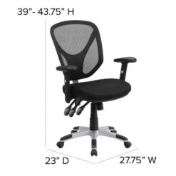 Flash Furniture Mid-Back Black Mesh Multifunction Swivel Ergonomic Task Office Chair With Adjustable Arms 13 Flash Furniture Mid-Back Black Mesh Multifunction Swivel Ergonomic Task Office Chair With Adjustable Arms -Flash Furniture GUEST cc5e483a 14b0 425b 8a0c 53077160d9b9