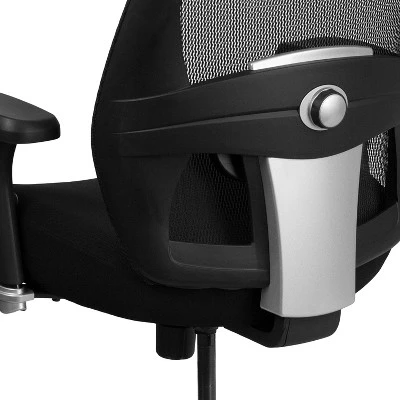 Flash Furniture HERCULES Series 24/7 Intensive Use Big & Tall 500 Lb. Rated Black Mesh Executive Ergonomic Office Chair With Ratchet Back 6 Flash Furniture HERCULES Series 24/7 Intensive Use Big & Tall 500 Lb. Rated Black Mesh Executive Ergonomic Office Chair With Ratchet Back - Image 4