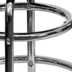 Flash Furniture Double Ring Chrome Barstool -Flash Furniture GUEST cdc8206c 4bfe 4a44 b9be a72e6ff52f00