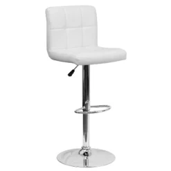 Flash Furniture Contemporary Quilted Vinyl Adjustable Height Barstool With Chrome Base -Flash Furniture GUEST cf104406 ca88 49e2 b7fe 33717d8c17b6