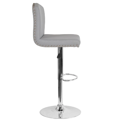 Flash Furniture Bellagio Contemporary Adjustable Height Crown Back Barstool With Accent Nail Trim 9 Flash Furniture Bellagio Contemporary Adjustable Height Crown Back Barstool With Accent Nail Trim - Image 7