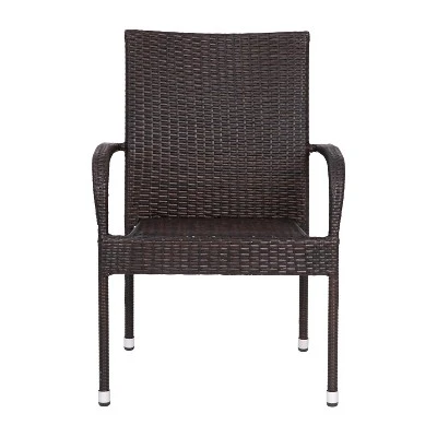 Flash Furniture Maxim Indoor/Outdoor Wicker Dining Chairs With Fade & Weather-Resistant Steel Frames For Patio And Deck 12 Flash Furniture Maxim Indoor/Outdoor Wicker Dining Chairs With Fade & Weather-Resistant Steel Frames For Patio And Deck - Image 10