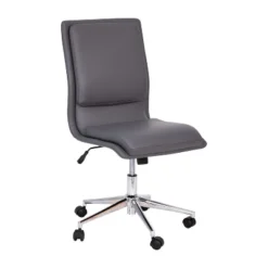 Flash Furniture Madigan Mid-Back Armless Swivel Task Office Chair With Upholstery And Adjustable Metal Base -Flash Furniture GUEST d12c6df3 0745 4ea9 9f66 e814c88986a8