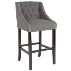Flash Furniture Carmel Series 30" High Transitional Tufted Walnut Barstool With Accent Nail Trim 25 Flash Furniture Carmel Series 30" High Transitional Tufted Walnut Barstool With Accent Nail Trim -Flash Furniture GUEST d170437a 2ea3 493e 85d9 8c8b96ce0425