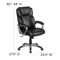 Flash Furniture Mid-Back LeatherSoftSoft Executive Swivel Office Chair With Padded Arms -Flash Furniture GUEST d2895d54 166f 4ed7 81c2 1ecade56262c
