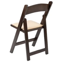 Flash Furniture HERCULES Series Chocolate Wood Folding Chair With Vinyl Padded Seat -Flash Furniture GUEST d2b595e8 5a47 46ce b0a3 7436f147c476