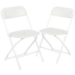 Flash Furniture Hercules™ Series Plastic Folding Chair - 2 Pack 650LB Weight Capacity -Flash Furniture GUEST d3307c77 301d 49c8 aed6 19cf1fb5cd63